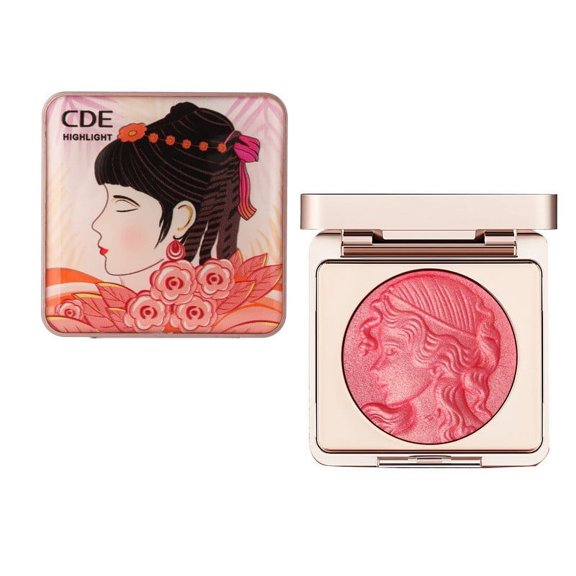 LEBONYARD 4.5g Vibrant Single Color Blush Powder Orange Tone Brightening Facial Rouge Daily Makeup