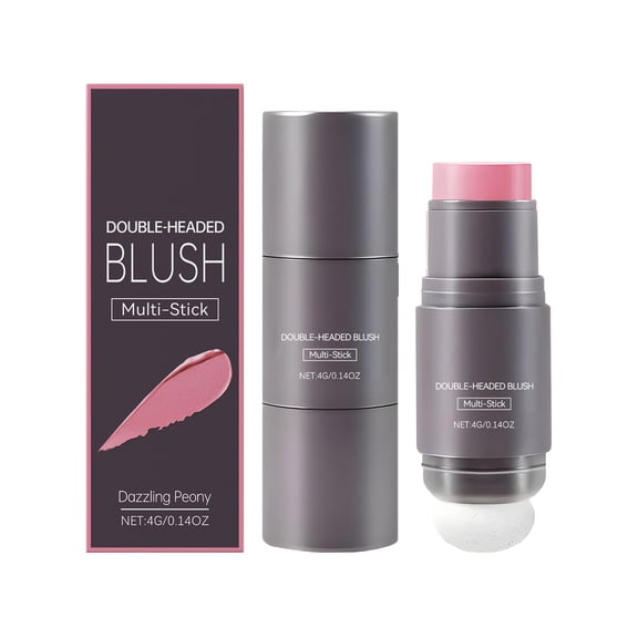 LEBONYARD 4g Double Head Powder Blush Stick Low Saturation Natural Three Dimensional Brightening Facial Makeup