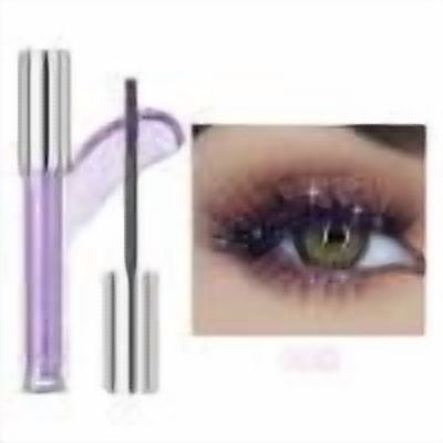 LEBONYARD 5g Diamond Studded Glitter Mascara, Sparkly Shimmer Waterproof Long Lasting Colorful Eye Makeup