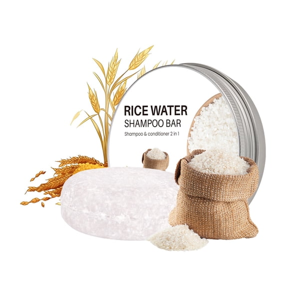 LEBONYARD 60g Rice Water Shampoo Bar, Solid Hair Shampoo, Natural Hair Care Soap