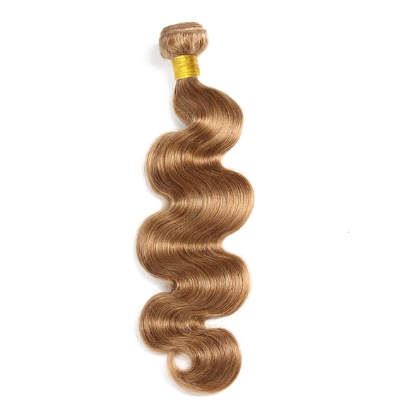 LEBONYARD Brown Matte Wavy Hair Weft High Temperature Synthetic Hair Bundles 18" Optional 75g Hair Extensions for Daily Party