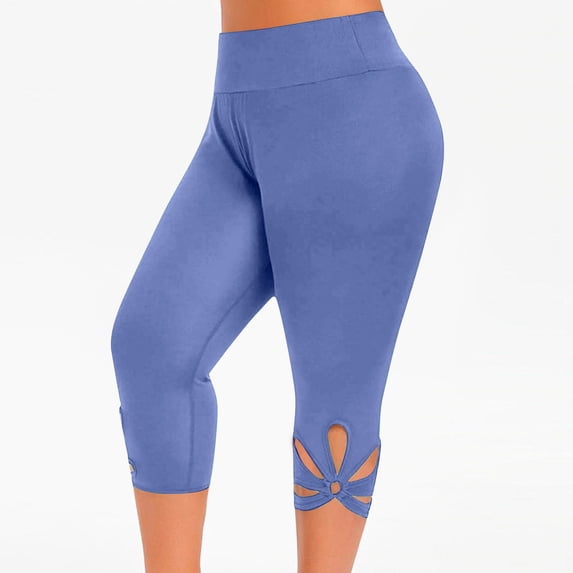 LEBONYARD Capris Pants Womens Summer 2024,Leggings for Women 2024,Women's Comfortable Cropped Leisure Time Pants Sweatpants Yoga Pants Blue XL