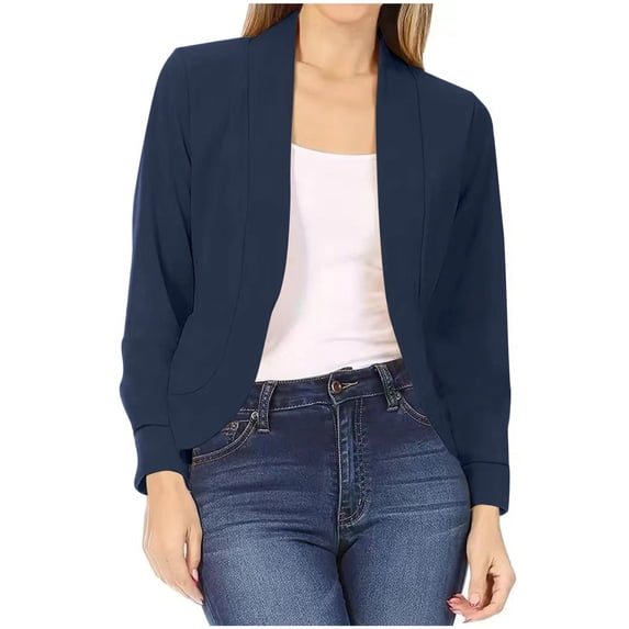 LEBONYARD Cardigan for Women Trendy,Womens Cardigans Dressy Casual 2024,Women Casual Fashion Long-sleeved Cardigan Jacket Coat Outerwear Navy L