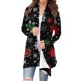 thumbnail image 1 of LEBONYARD Christmas Sweatshirts for Women with Long Sleeve Graphic Printed Casual Fshion Loose Fit Cardign Top, 1 of 5