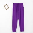 thumbnail image 1 of LEBONYARD Clearance Pants for Women Plus Size,Women's New Four Season Casual Solid Color with Pocket Drawstring Loose Fitting Home Clothes Pants Purple XL, 1 of 6