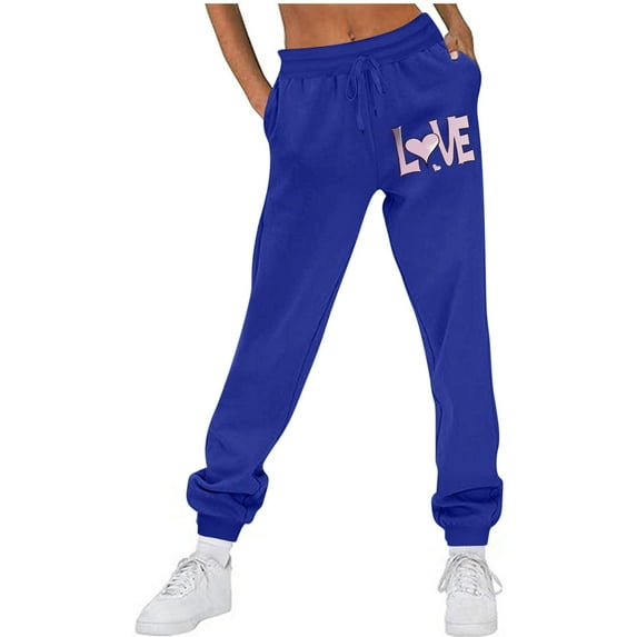 LEBONYARD Clearance Pants for Women Plus Size,Women Casual Trousers and Trousers Plus Velvet Running Fitness Sports Pants Blue XL