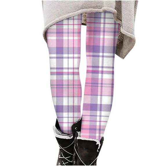 LEBONYARD Clearance under 5.00 Yoga Leggings for Women,Women's Christmas Running Printing Elasticity Pants Workout Leggings Yoga Pants Purple XL