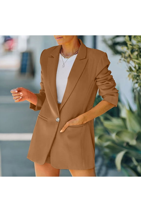 Cotton Linen Blazer Jacket for Women,Women's Casual Lightweight Blazer Jacket Suits,Womens Ladies Solid Turn Down Collar Jacket Long Sleeve Coat Outerwear Blazer Yellow L