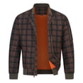 thumbnail image 1 of LEBONYARD Mens Lined Flannel Shirts Jackets,Men's Checkered Print Design Zipper Pocket Sports Long Sleeved Hooded Casual Jacket Green XXXL, 1 of 3