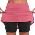 thumbnail image 1 of LEBONYARD Golf Skorts for Women,Women's New Color Mid-waist Skirt Pants Sports Shorts Bottoming Skirt Pants Watermelon Red S, 1 of 6