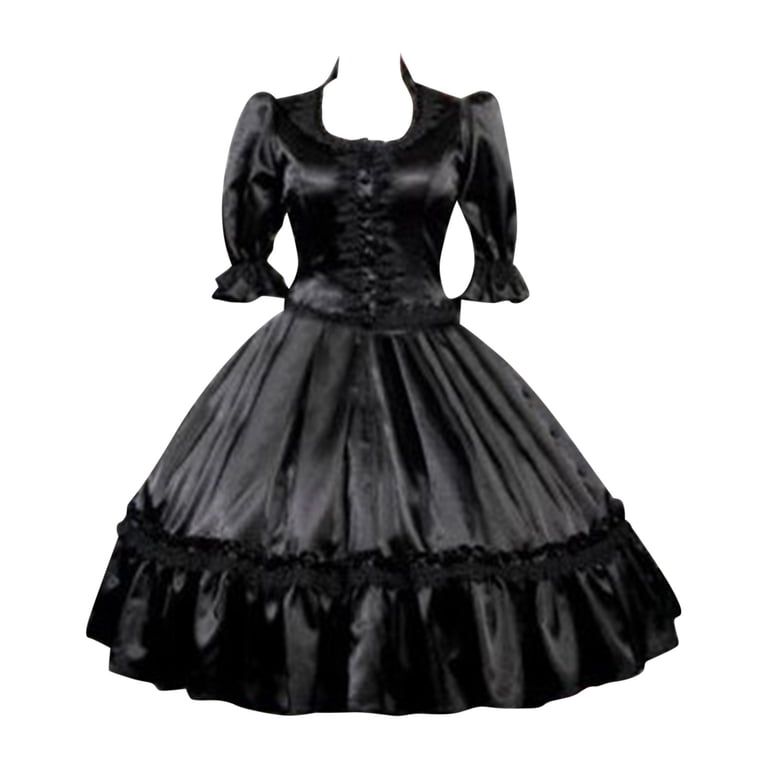 retro halloween dress Wild Flower Adult Costume trick or treat down the main street LEBONYARD Halloween Dresses for Women,Wedding