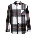thumbnail image 1 of LEBONYARD Jackets for Men Clearance,T-Shirts for Men Long Sleeve,Man Casual Plaid Single Pocket Button Long Sleeve Turndown Collar Shirt Black XL, 1 of 8