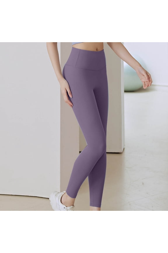 Leggings for Women,Womens Pants Plus Size 2024,Women's Super High Waist Yoga Pants Fitness Running Training Stretchy Quick Dry Skinny Exercise Pants Purple S