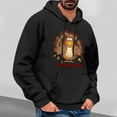 thumbnail image 1 of LEBONYARD Men's & Big Men's Crewneck T-Shirt with Long Sleeves,Mens Clothing Deals,Men's Printed Casual Hooded Long-sleeved Hoodie Black M, 1 of 4