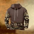 thumbnail image 1 of LEBONYARD Men's Essentials Long Sleeve Crew Tee,Mens Sweatshirts Clearance Crewneck,Men's Gradient Printed Loose Long Sleeve Pocket Hoodies Tops Sweatshirt Coffee XL, 1 of 3
