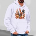 thumbnail image 1 of LEBONYARD Men's Essentials Long Sleeve Crew Tee,Mens Sweatshirts Clearance Crewneck,Men's Thanksgiving Printed Casual Hooded Long Sleeve Sweatshirt White XL, 1 of 4