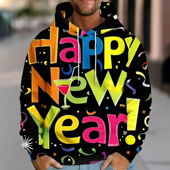 LEBONYARD Men's Henley Shirts Long Sleeve,Mens Clothing Clearance under $10,Men's Hoodie Drop Cuff Printed Loose Hoodie Printed Long-sleeved Top Hoodie Multicolor XL