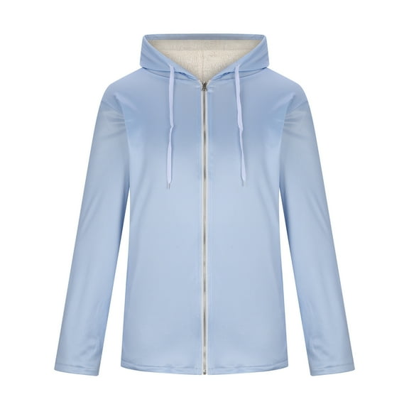 LEBONYARD Men's Trendy Zipper Drawstring Fuzz Liner Hooded Solid Colored Long Sleeved Loose Warm Fitting Casual Cardigan Pocket Sweatshirt Jacket