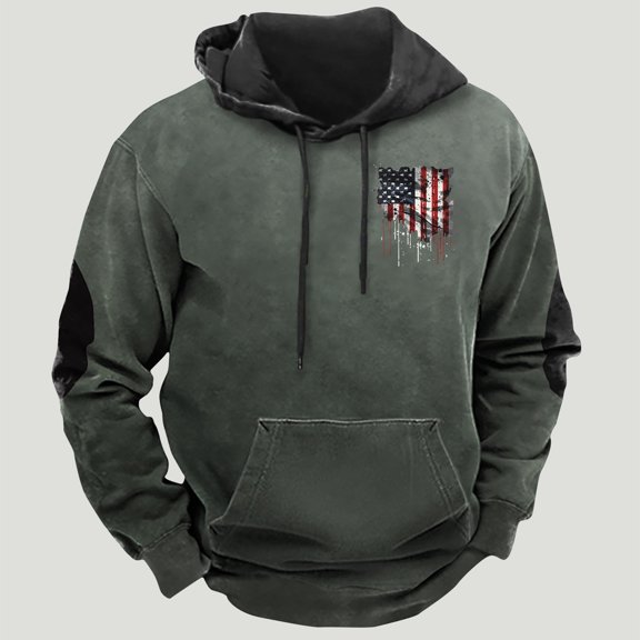 LEBONYARD Men's and Big Men’s Raglan Crewneck Tee,Fashion Men's Casual Comfortable Long Sleeved Hooded Printed Sweatshirt Navy XL