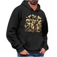thumbnail image 1 of LEBONYARD Mens Clothing Clearance,Men's Printed Fashion Casual Sports Hooded Long-sleeved Hoodie Hoodie Black M, 1 of 3