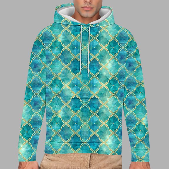 LEBONYARD Mens Henley Long Sleeve T-Shirt Cotton,Men's Printed Long Sleeved Hooded Sweatshirt Hooded Sweatshirts Light Blue M