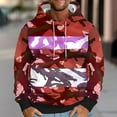 thumbnail image 1 of LEBONYARD Mens Shirts Big and Tall,Men's Hooded Print Loose Hoodie with Shoulder Sleeves Printed Long-sleeved Top Hoodie Multicolor M, 1 of 5