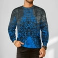 thumbnail image 1 of LEBONYARD Mens Shirts Clearance,Men's Long Sleeved Printed Loose Hoodie Printed Top Multicolor XXXL, 1 of 5