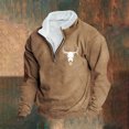 thumbnail image 1 of LEBONYARD Mens Shirts Clearance under $5.00,Mens Hoodies Sweatshirts,Fashion Men Winter Zipper Casual Tops Long Sleeve V-Neck Sweatshirt Khaki S, 1 of 3