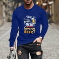 thumbnail image 1 of LEBONYARD Mens Tops Big and Tall,Mens Hoodies Clearance,Fashionable Men's Printed Top with Long Sleeved Round Neck and Smiling Face Printed Top/shirt Blue XL, 1 of 5