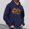 thumbnail image 1 of LEBONYARD Mens Tops Long Sleeve Clearance,Mens Hoodies Pullover Graphic,Men's Thanksgiving Printed Casual Hooded Long Sleeve Sweatshirt Navy L, 1 of 4