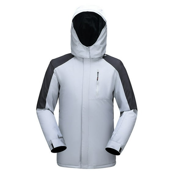 LEBONYARD Outdoor Jackets for Women with Hood,Waterproof Jacket for Women Warm 2024,Women and Men's Three In Detachable Outdoor Mountaineering Suit and Ski Suit Silver XXXXL