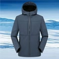 thumbnail image 1 of LEBONYARD Outdoor Jackets for Women&Men with Hood,Women Waterproof Jackets Clearance Fashion Casual,Men and Women Men and Women Sprint Coat Plush Thickened Outdoor Ski Suit Hooded Warm Coat Navy XL, 1 of 6