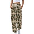 thumbnail image 1 of LEBONYARD Pants for Women Plus Size with Pockets,Women's Casual Trousers Printing Drawstring Pants Waist Long Pants Sweatpants with Pocket Multicolor M, 1 of 7