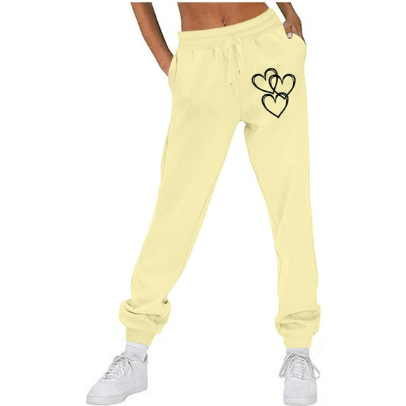 LEBONYARD Plus Size Pants Clearance,Women Casual Trousers and Trousers Plus Velvet Running Fitness Sports Pants Beige L