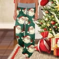 thumbnail image 1 of LEBONYARD Plus Size Pants Clearance,Women's Christmas Pants Winter Elastic Waist Wide Leg Sweatpants Loose Drawstring Pants with Pokets Green XL, 1 of 5