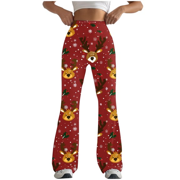 LEBONYARD Plus Size Pants for Women,Women Tight Fitting Hip Hugging Shapewear Striped Flared Pants Yoga Pants Multicolor L