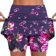 thumbnail image 1 of LEBONYARD Plus Size Shorts for Women Clearance,Women's Elastic Waistband Yoga Skirt with Shorts,Women's New Color Mid-waist Skirt Pants Sports Casual Shorts Bottoming Skirt Pants Purple S, 1 of 5