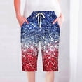 thumbnail image 1 of LEBONYARD Plus Size Shorts for Women,Versatile Women's Shorts for Various Occasions,Women Shorts Casual Pants Straight Leg Drawstring Elastic Waist Loose Comfy Pants with Pockets Blue S, 1 of 5