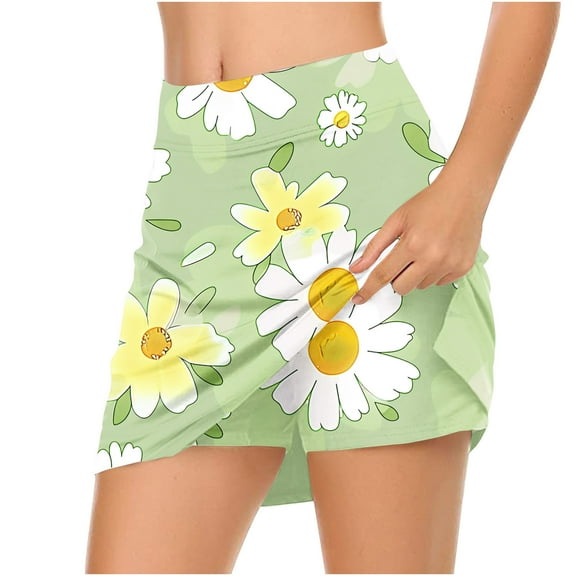 LEBONYARD Plus Size Shorts for Women,Ladies' Printed Mid Waist Sports and Leggings Multicolor S