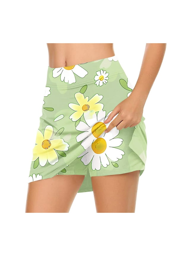 Plus Size Shorts for Women,Ladies' Printed Mid Waist Sports and Leggings Multicolor S