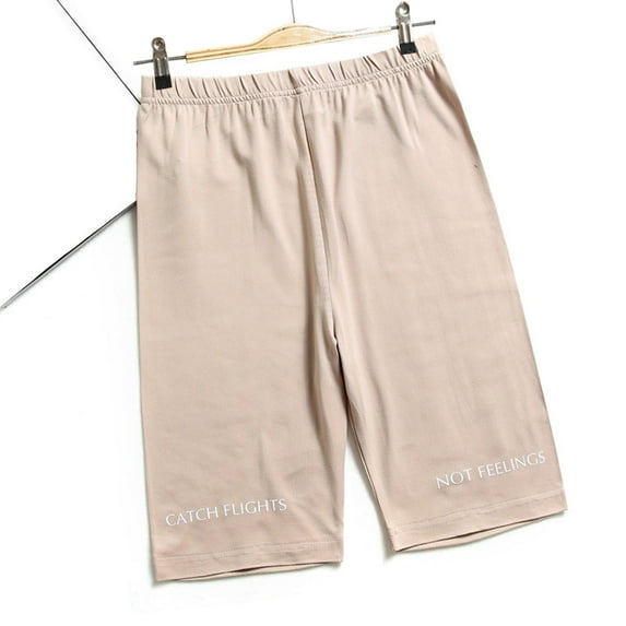 LEBONYARD Plus Size Shorts for Women,Women's Shorts with a Unique Style,Womens Printed Elastic Waist Pants 5point Yoga Pants Khaki S