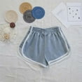 thumbnail image 1 of LEBONYARD Pull-on Shorts for Women,Women's Shorts with a Flattering Fit,,Fashion Women Sexy Splice Casual Fitness Workout Elastic Waist Slim Beach Shorts, 1 of 4