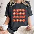 thumbnail image 1 of LEBONYARD Short Sleeve Womens Tops,Summer Shirts for Women new trendy,Women's Fashion Summer Round Neck Drop Sleeves Leisure Short Sleeve Fruit Printing Tops Dark Gray XL, 1 of 7