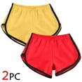thumbnail image 1 of LEBONYARD Shorts for Women Plus Size,2pcWomen Casual Summer Sports Shorts Workout Yoga Shorts Active Shorts Yellow XXXL, 1 of 7