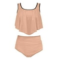 thumbnail image 1 of LEBONYARD Summer Bikini Sets for Women,Women's Ruffled Swimsuit Set Khaki XL, 1 of 4