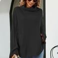 thumbnail image 1 of LEBONYARD Sweaters for Women Plus Size,Womens Sweaters Dressy Casual 2024,Women's Autumn and Winter Solid Pullover Sweater Loose Oversize High Neck Sweater Black M, 1 of 7