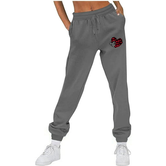 LEBONYARD Sweatpants for Women Plus Size with Pockets,Plus Size Womens Pants with Pockets,Women Casual Trousers and Trousers Plus Velvet Running Fitness Sports Pants Dark Gray L