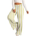 thumbnail image 1 of LEBONYARD Sweatpants for Women Plus Size with Pockets,Womens Pants Clearance Clothes under $5,Women's Fashionable Printed Drawstring Wide Long Pants with Pocket Casual Trousers Yellow XL, 1 of 5