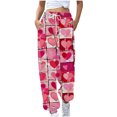 thumbnail image 1 of LEBONYARD Sweatpants for Women Plus Size,Womens Trousers High Waisted,Women's Casual Trousers Printing Drawstring Pants Waist Long Pants Sweatpants with Pocket Multicolor S, 1 of 6