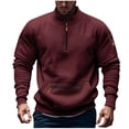 thumbnail image 1 of LEBONYARD Sweatshirts for Men Clearance with Zipper No Hood Stand Up Collar Pullover Long Sleeved Sports Pocket Sweatshirt, 1 of 4